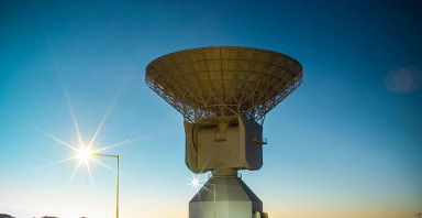 The Deep Space Antenna 3 station antenna (Photo ESA/S. Marti)