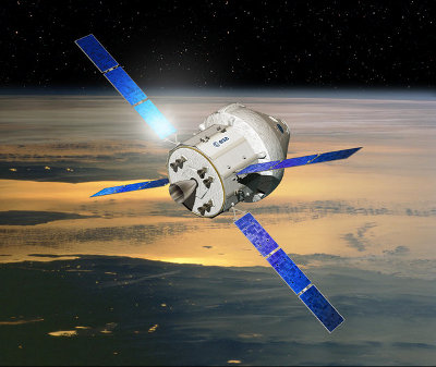 Artistic concept of the service module for the Orion spacecraft (Image ESA-D. Ducros, 2012)