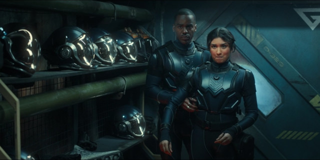 The Fifteenth Doctor (Ncuti Gatwa) and Belinda Chandra (Varada Sethu) in The Well (Image courtesy BBC / Disney+)