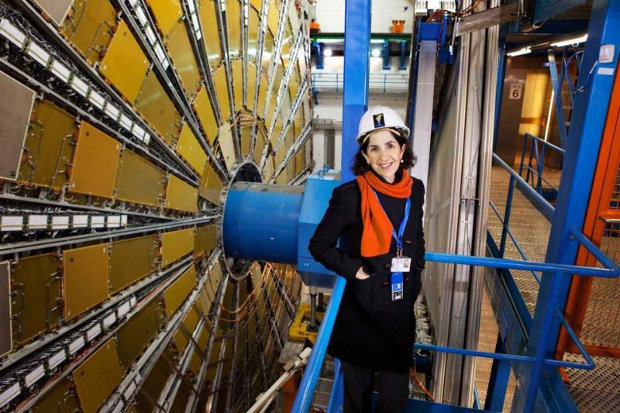 Fabiola Giannotti at the ATLAS experiment (Photo courtesy Claudia Marcelloni/CERN. All rights reserved)