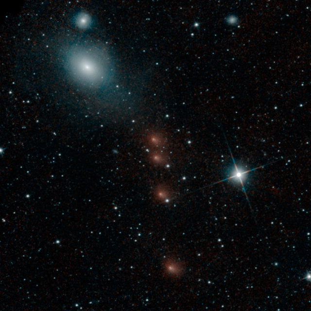 The comet C/2013 A1 Siding Spring observed by the WISE space telescope (Image NASA/JPL-Caltech)