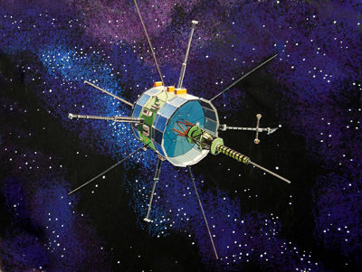 Artistic concept of the ISEE-3 / ICE space probe (Image NASA)