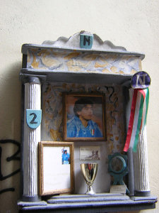 Altar to Maradona in Naples