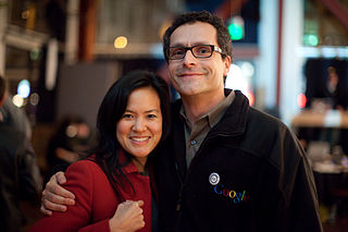 Bradley Horowitz with his wife Irene Au