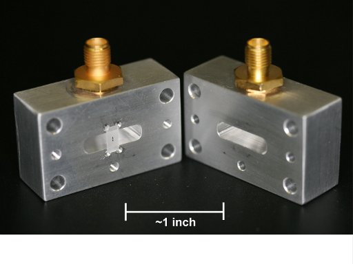 3D superconducting qubit device suspended in the center of the cavity on a small Sapphire chip (Image courtesy of International Business Machines Corporation. Unauthorized use not permitted)