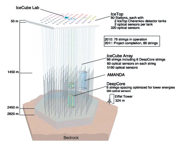 IceCube Neutrino Observatory architecture diagram