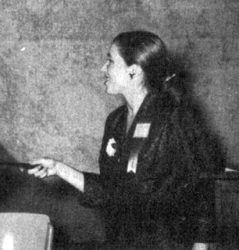 Julian May at Worldcon 1952 (Photo John R. Leppanen)