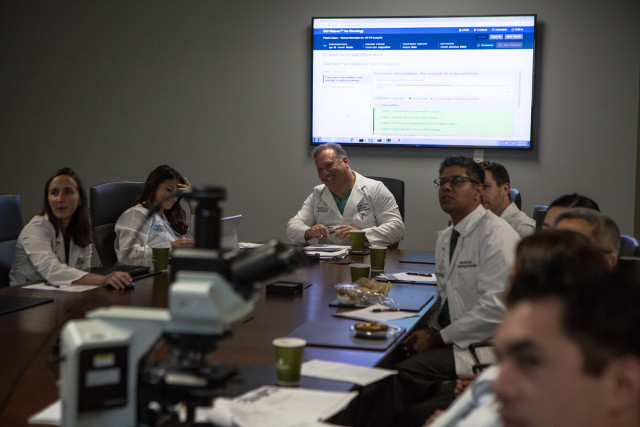 The tumor board at Jupiter Medical Center in Florida (Photo courtesy EPIC Creative)
