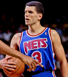 Drazen Petrovic with the New Jersey Nets