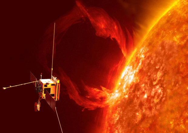 Artistic concept of the Solar Orbiter space probe during its mission (Image ESA/AOES)