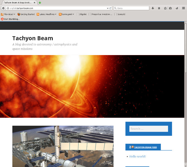 Tachyon Beam blog home page