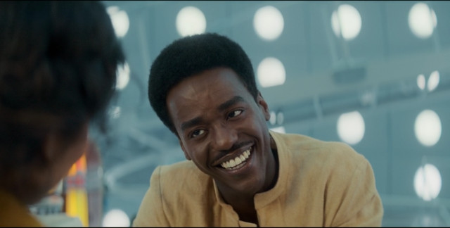 The Fifteenth Doctor (Ncuti Gatwa) in The Robot Revolution (Image courtesy BBC / Disney+)