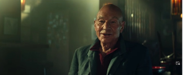 Jean-Luc Picard (Patrick Stewart) in Watcher (Image courtesy Paramount+ / Amazon Prime Video)