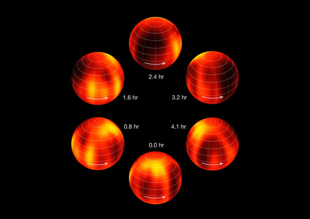 Map of the climate on the brown dwarf Luhman 16B (Image ESO/I. Crossfield)