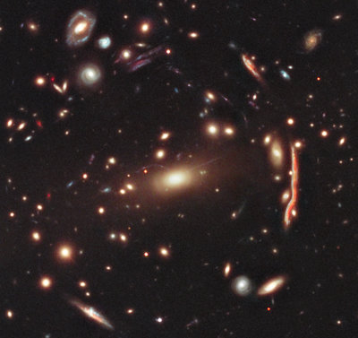 MACS J1206.2-0847 galaxy cluster (photo NASA, ESA, M. Postman (STScI), and the CLASH Team)