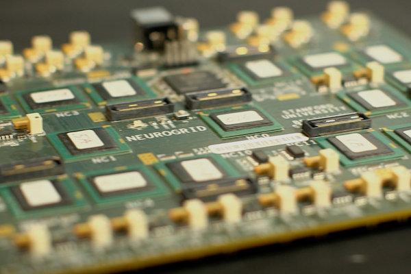 A Neurogrid circuit board (Photo courtesy Stanford University. All rights reserved)