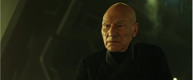 Jean-Luc Picard (Patrick Stewart) in Assimilation (Image courtesy Paramount+ / Amazon Prime Video)