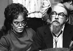 Lester Del Rey with his wife Judy Lynn in 1974
