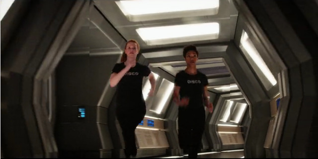 Sylvia Tilly (Mary Wiseman) and Michael Burnham (Sonequa Martin-Green) in Lethe (Image courtesy CBS / Netflix)