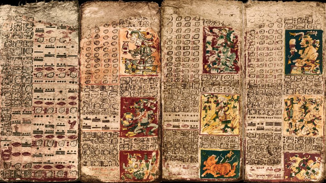 Part of the Venus Table in the Dresden Codex (Image courtesy University of California - Santa Barbara)